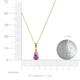 3 - Ofra Round Amethyst and Diamond Pendant 