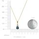 3 - Ofra Round Blue and White Diamond Pendant 