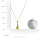 3 - Ofra Round Yellow and White Diamond Pendant 