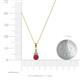 3 - Ofra Round Ruby and Diamond Pendant 