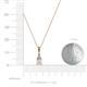 3 - Ofra Round White Sapphire and Diamond Pendant 