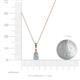 3 - Ofra Round Aquamarine and Diamond Pendant 