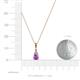 3 - Ofra Round Amethyst and Diamond Pendant 