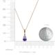 3 - Ofra Round Iolite and Diamond Pendant 