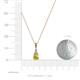 3 - Ofra Round Yellow and White Diamond Pendant 