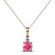 1 - Reyne Pink Tourmaline and Diamond Two Stone Pendant 