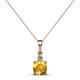 1 - Reyne Citrine and Diamond Two Stone Pendant 