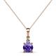 1 - Reyne Iolite and Diamond Two Stone Pendant 