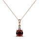 1 - Reyne Red Garnet and Diamond Two Stone Pendant 