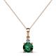 1 - Reyne Emerald and Diamond Two Stone Pendant 