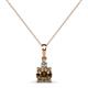 1 - Reyne Smoky Quartz and Diamond Two Stone Pendant 