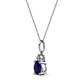 2 - Reyne Blue Sapphire and Diamond Two Stone Pendant 