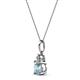 2 - Reyne Aquamarine and Diamond Two Stone Pendant 