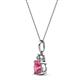 2 - Reyne Pink Tourmaline and Diamond Two Stone Pendant 