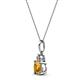 2 - Reyne Citrine and Diamond Two Stone Pendant 