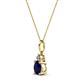 2 - Reyne Blue Sapphire and Diamond Two Stone Pendant 