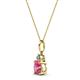 2 - Reyne Pink Tourmaline and Diamond Two Stone Pendant 