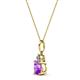 2 - Reyne Amethyst and Diamond Two Stone Pendant 