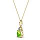 2 - Reyne Peridot and Diamond Two Stone Pendant 
