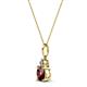 2 - Reyne Red Garnet and Diamond Two Stone Pendant 