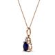 2 - Reyne Blue Sapphire and Diamond Two Stone Pendant 