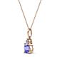 2 - Reyne Tanzanite and Diamond Two Stone Pendant 