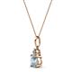 2 - Reyne Aquamarine and Diamond Two Stone Pendant 
