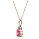 2 - Reyne Pink Tourmaline and Diamond Two Stone Pendant 