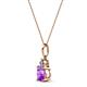 2 - Reyne Amethyst and Diamond Two Stone Pendant 