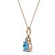 2 - Reyne Blue Topaz and Diamond Two Stone Pendant 