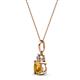 2 - Reyne Citrine and Diamond Two Stone Pendant 