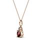 2 - Reyne Red Garnet and Diamond Two Stone Pendant 
