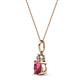 2 - Reyne Rhodolite Garnet and Diamond Two Stone Pendant 