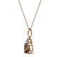2 - Reyne Smoky Quartz and Diamond Two Stone Pendant 