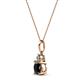 2 - Reyne Black and White Diamond Two Stone Pendant 