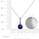 4 - Reyne Blue Sapphire and Diamond Two Stone Pendant 