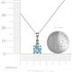4 - Reyne Aquamarine and Diamond Two Stone Pendant 