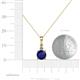 4 - Reyne Blue Sapphire and Diamond Two Stone Pendant 