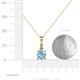 4 - Reyne Aquamarine and Diamond Two Stone Pendant 