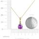 4 - Reyne Amethyst and Diamond Two Stone Pendant 