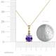 4 - Reyne Iolite and Diamond Two Stone Pendant 
