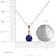 4 - Reyne Blue Sapphire and Diamond Two Stone Pendant 