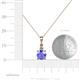 4 - Reyne Tanzanite and Diamond Two Stone Pendant 