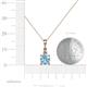 4 - Reyne Aquamarine and Diamond Two Stone Pendant 