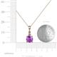 4 - Reyne Amethyst and Diamond Two Stone Pendant 