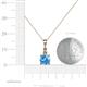 4 - Reyne Blue Topaz and Diamond Two Stone Pendant 