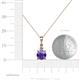 4 - Reyne Iolite and Diamond Two Stone Pendant 