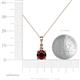 4 - Reyne Red Garnet and Diamond Two Stone Pendant 