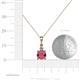 4 - Reyne Rhodolite Garnet and Diamond Two Stone Pendant 