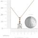 4 - Reyne White Sapphire and Diamond Two Stone Pendant 